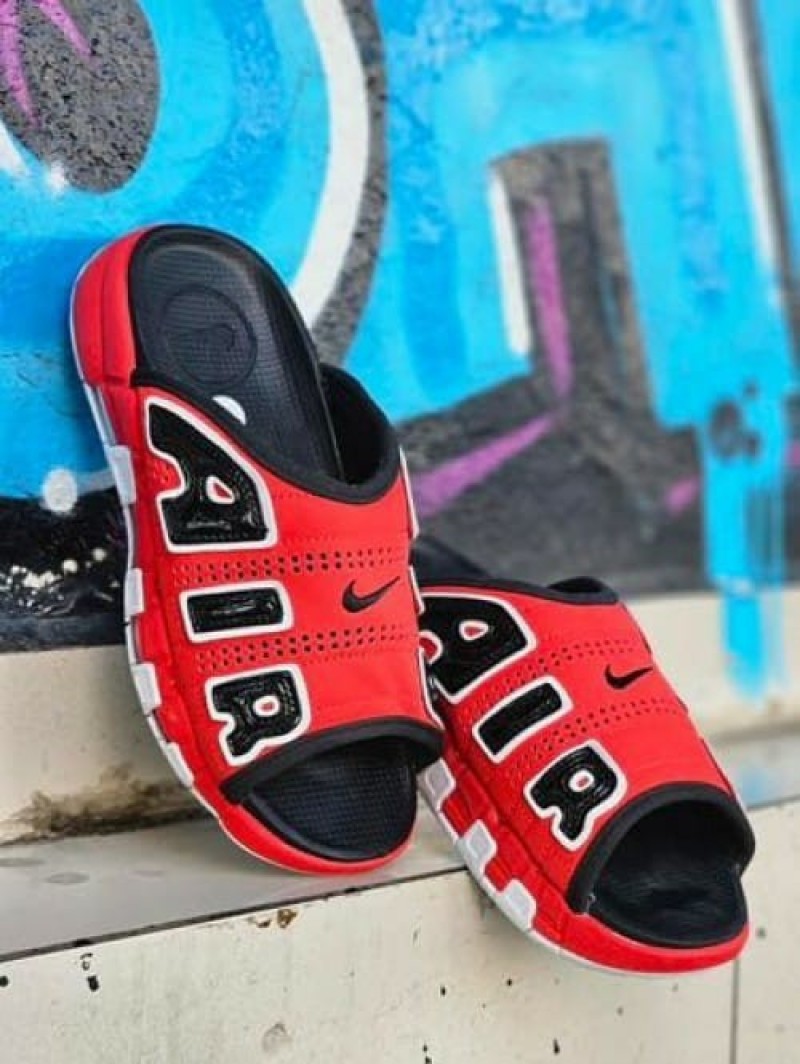 .Nikkee air uptempo slide red black
