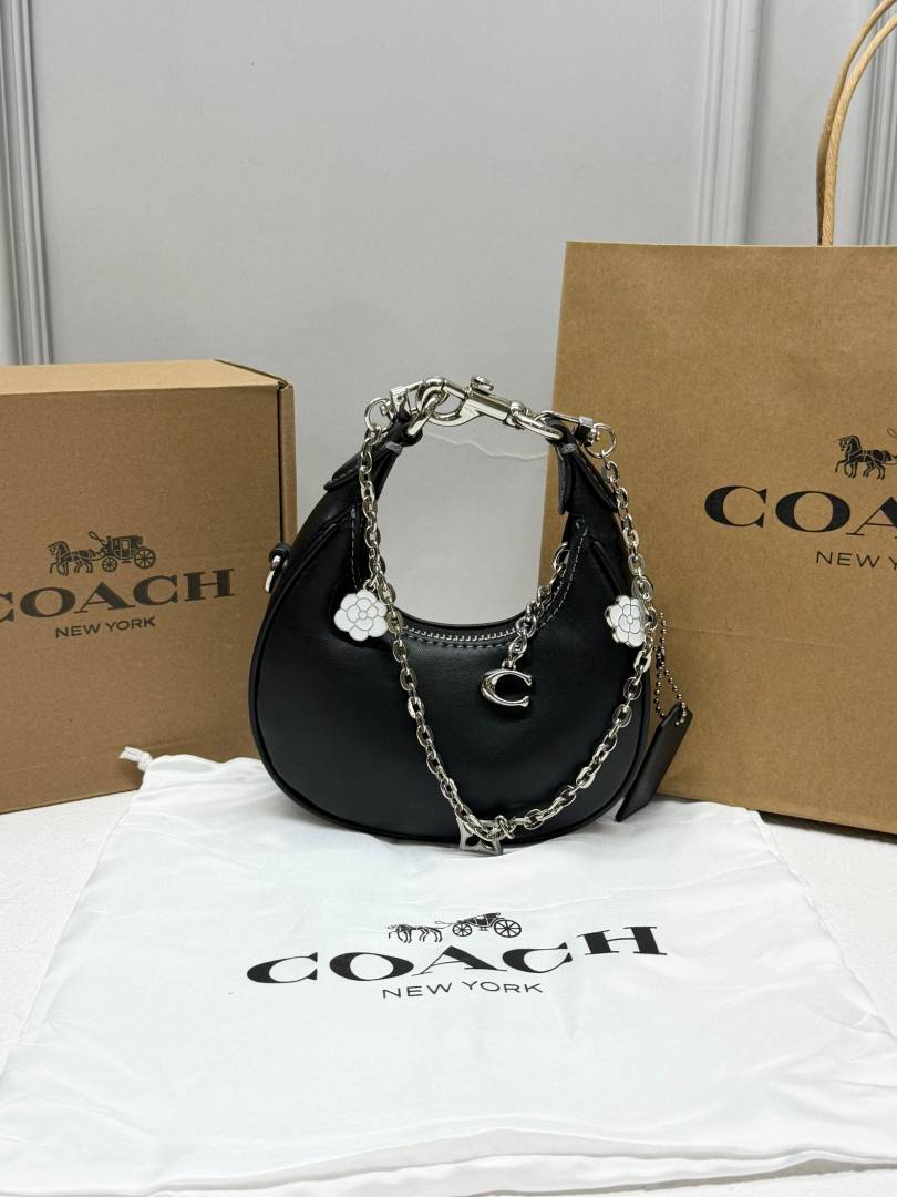 Coacch CB Jonie Black Silver With Charm OriginalBox CarryBag DustCover