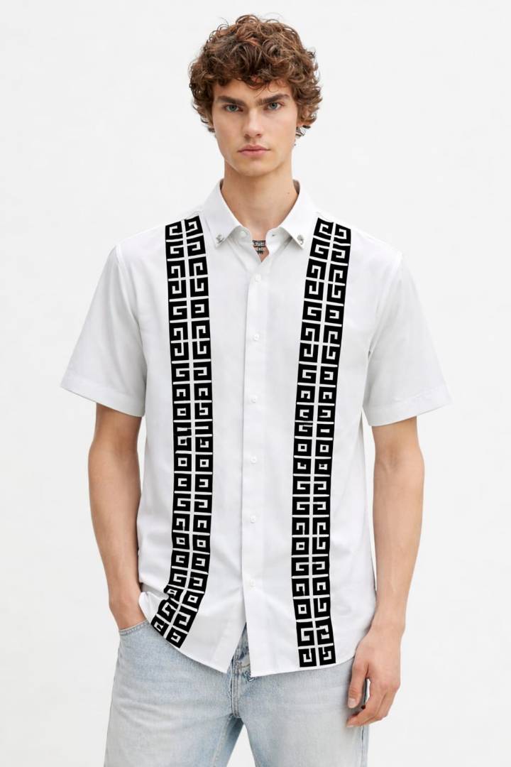 Versac-e IMPORTED STORE ARTICLE DIAMOND CHINA SHIRT