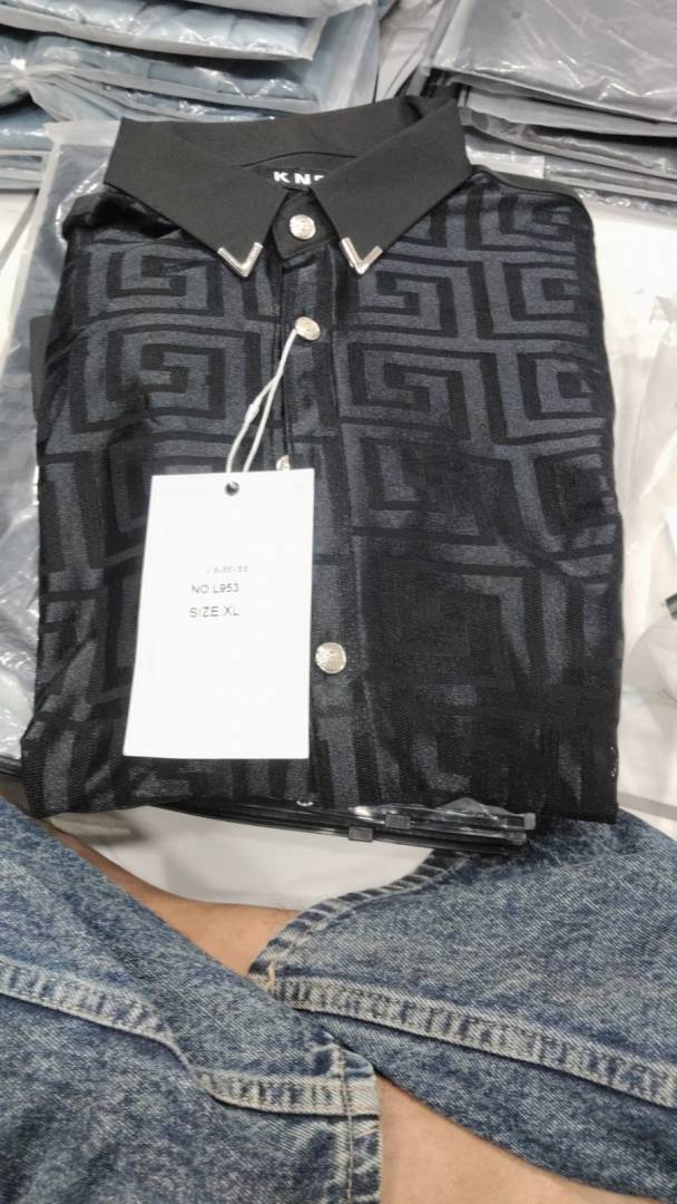 Versac-e IMPORTED STORE ARTICLE DIAMOND CHINA SHIRT