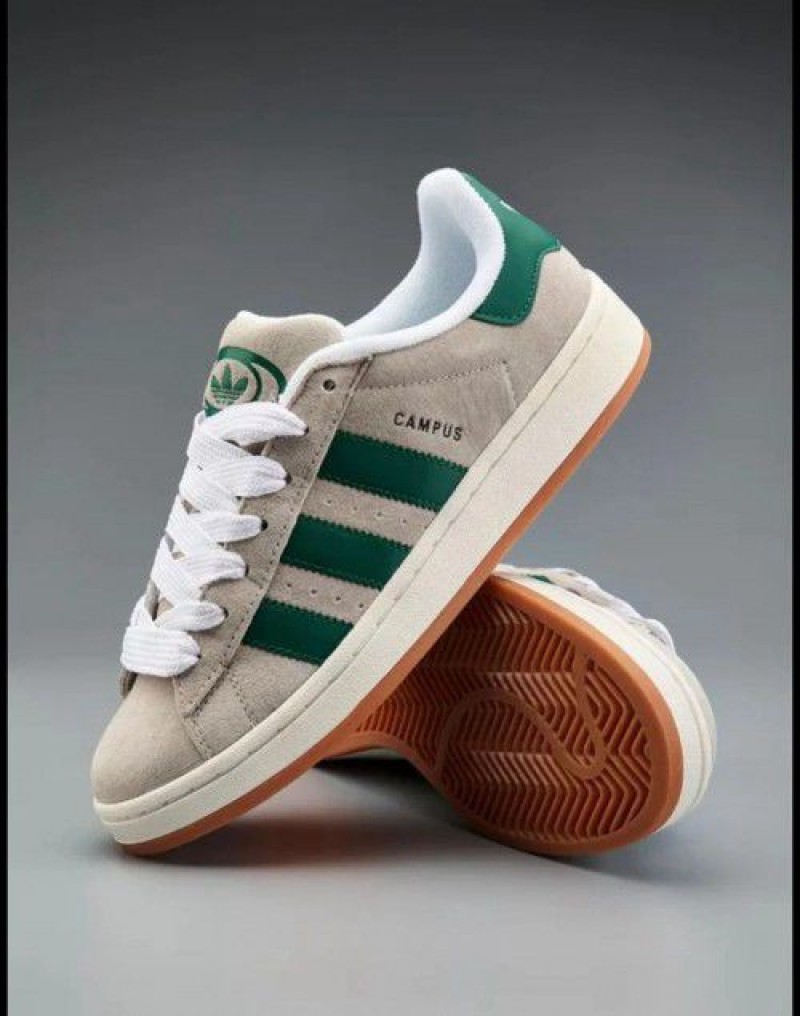 Adidas Campus 00s Crystal White Dark Green--