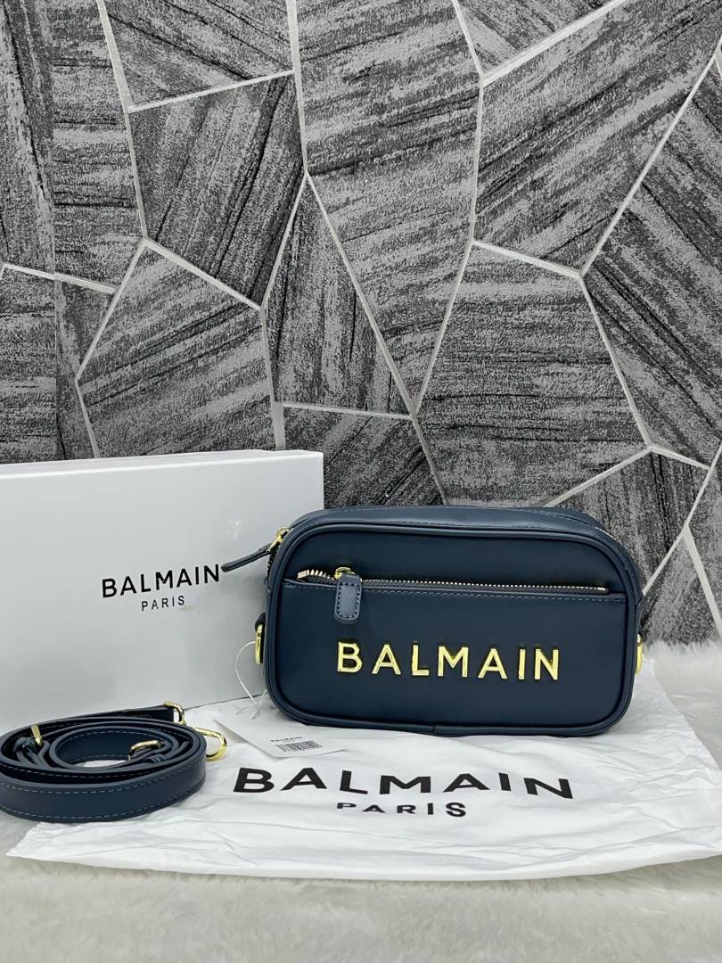 Balman_Blue_Monogram_Camera_Crossbody_Bag_Unisex_With_OriginalBox