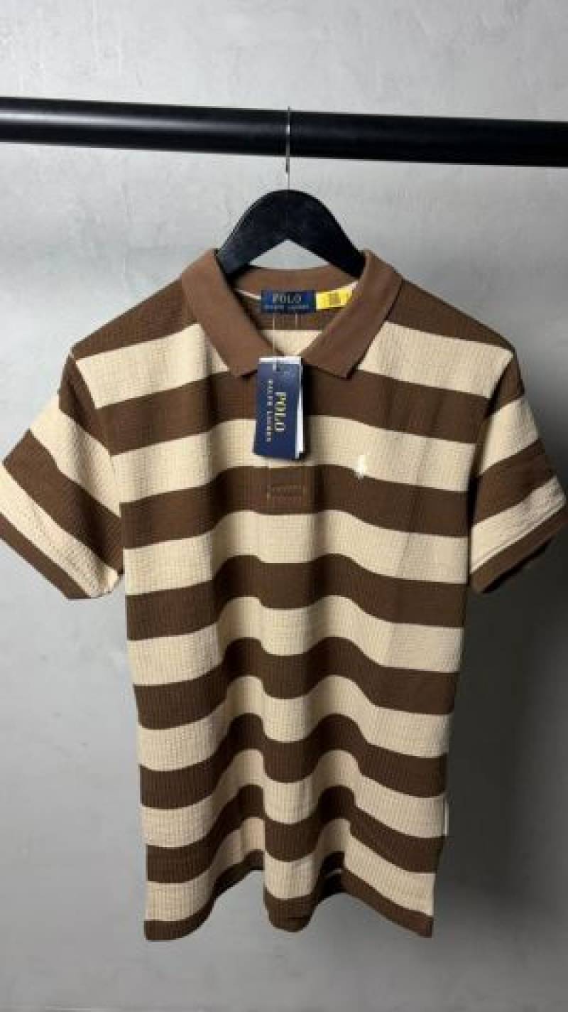 Ralp_ Laure_n Premium Knit Striped Polo T-Shirt With OG Box Packaging 1469. Sale offer  VS1000