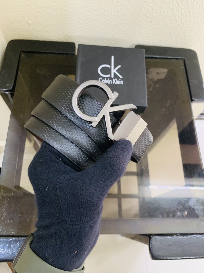 12 CK CALVIN KLINE GREY PREMIUM QUALITY BELT WITH BOX