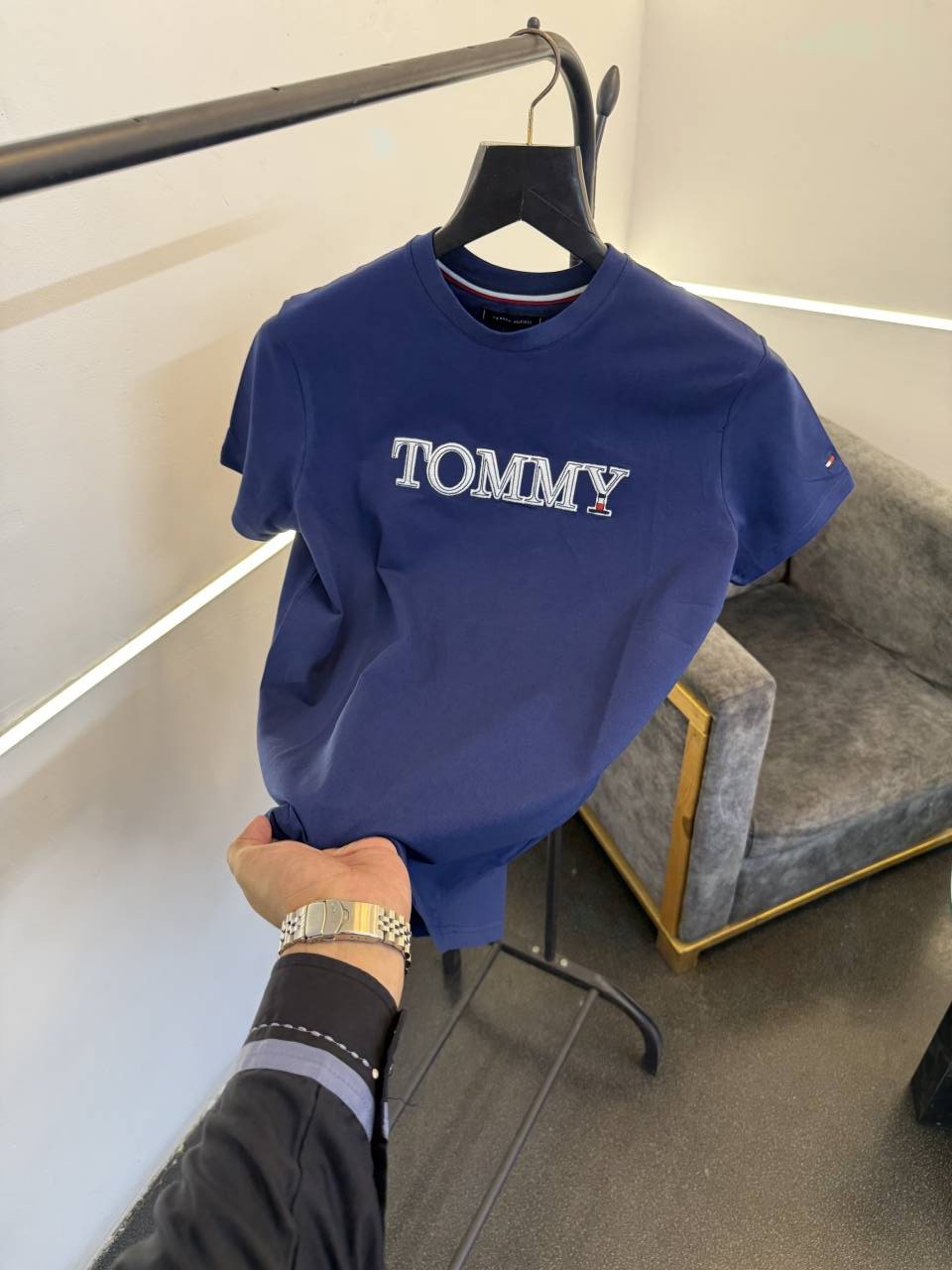 Tommy hilfigar imported round neck tshirt blue