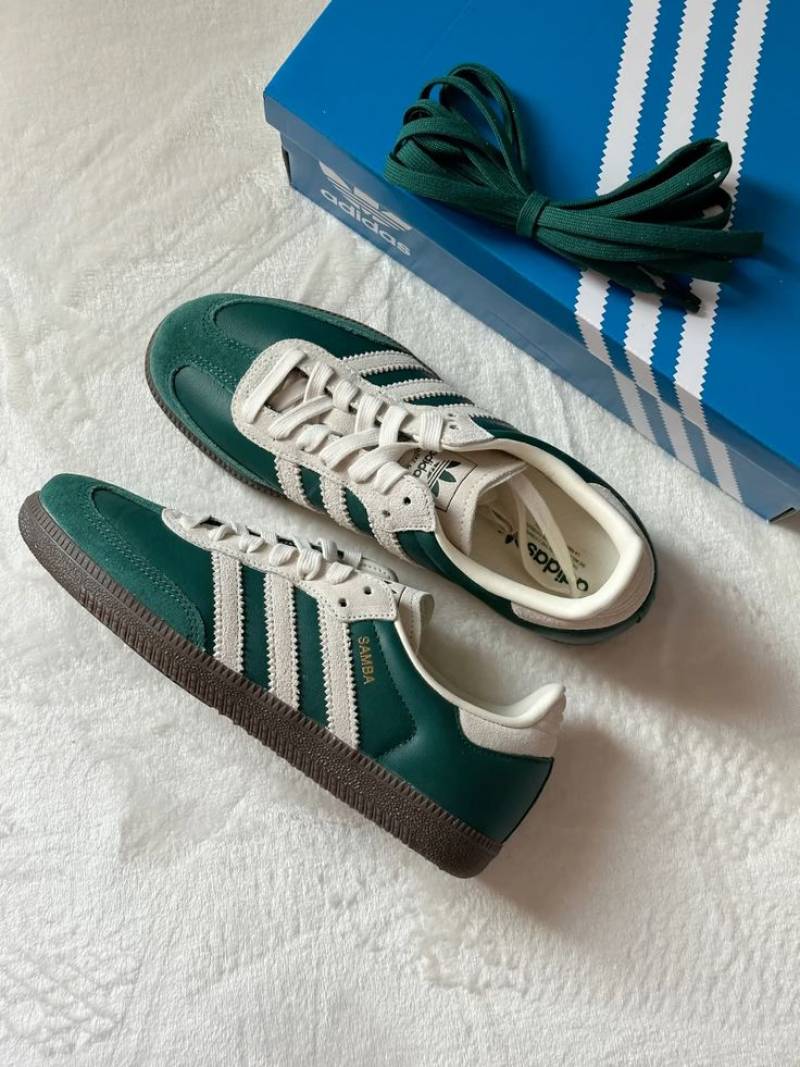 Adiddas samba og collegiate green cream white