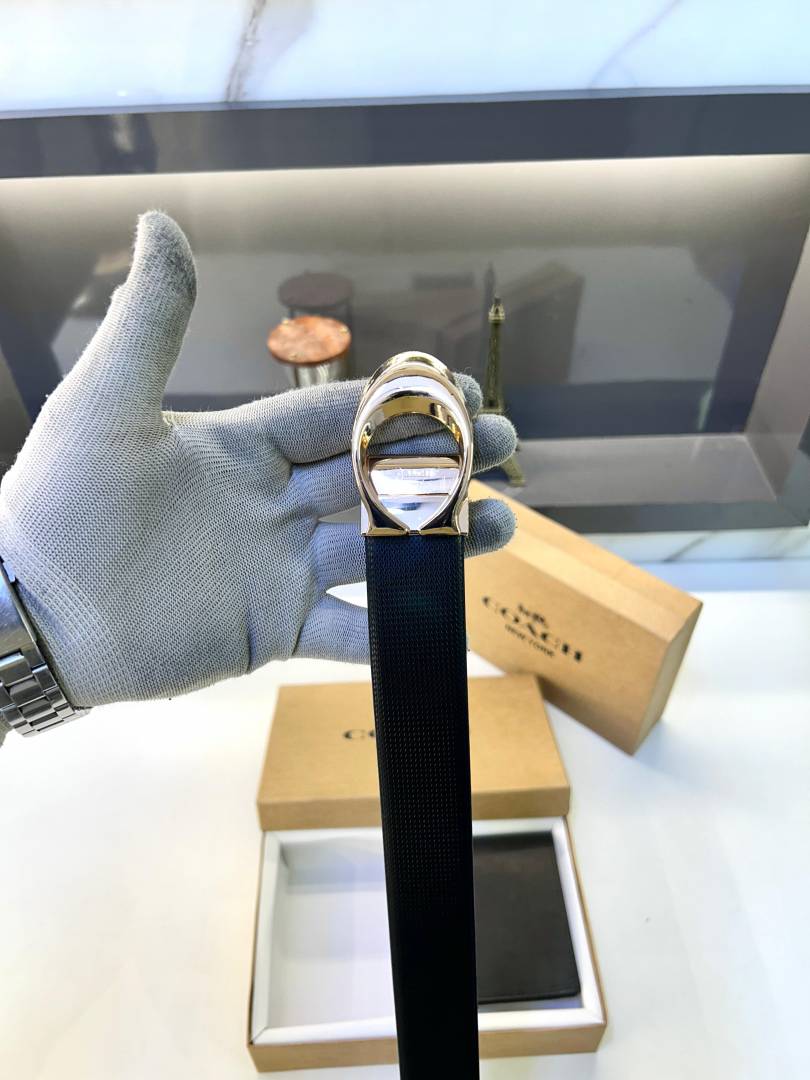 Coatch Black Wallet & Belt Combo Fa 392