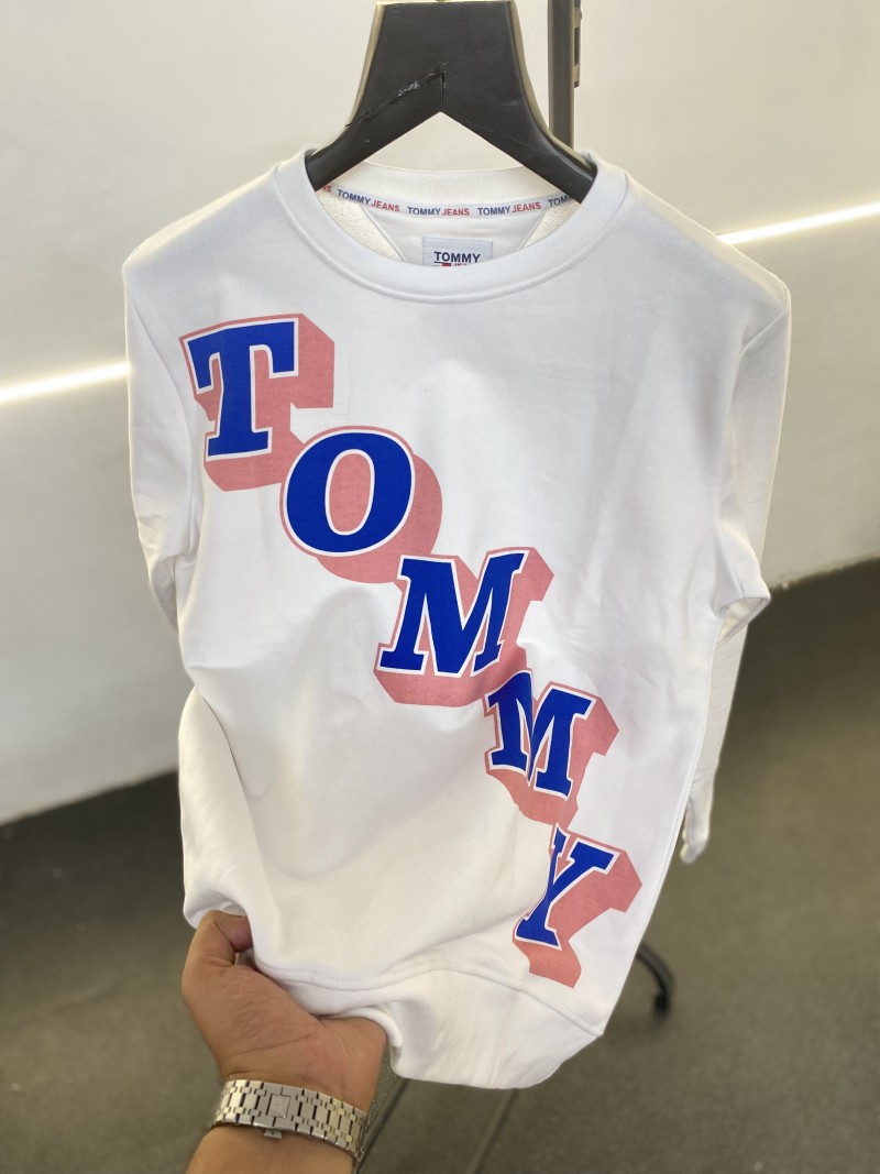Tommy hilfigar premium embroidery sweatshirt white sale