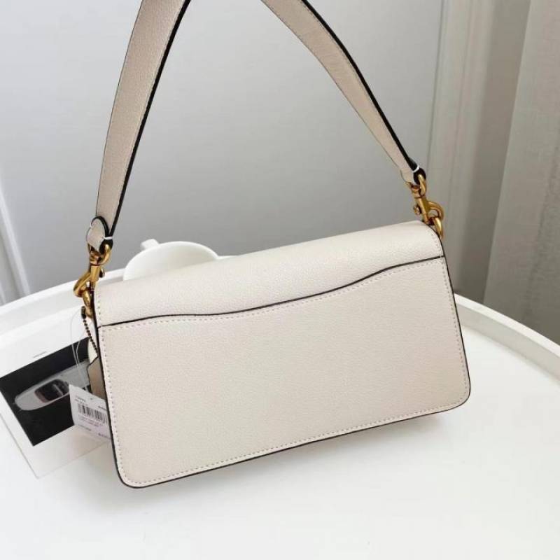 Coaach Tabby 26 Exclusive Quality Shoulder Bag With OG Box & Dust Bag & 2 Belts (White - 1204)