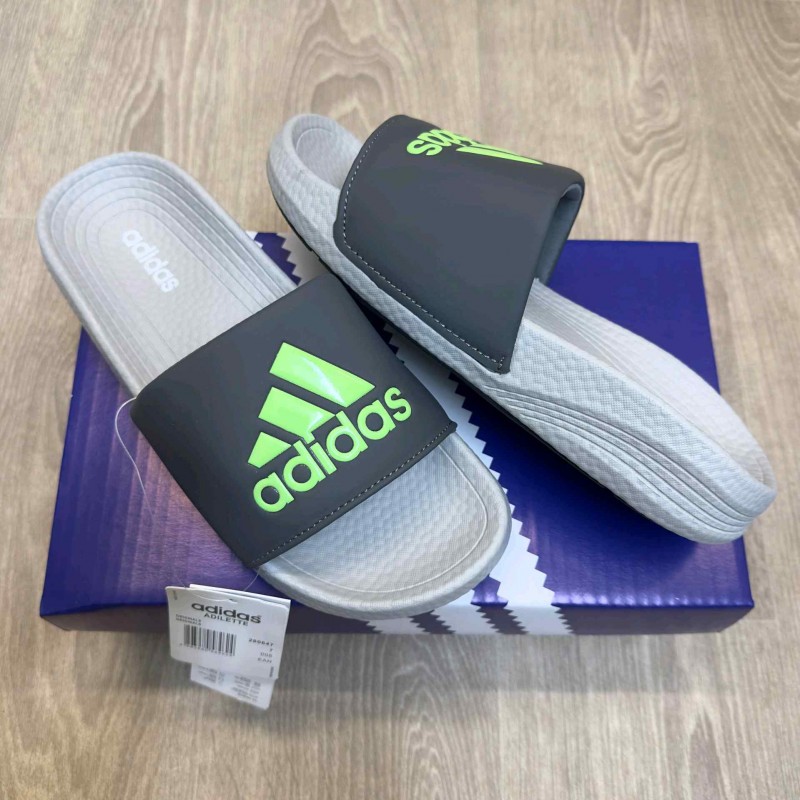 Adiddas Hyper Boost Premium Grey Green Slides SE12