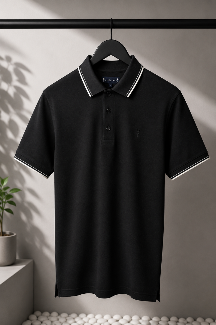 All Saints Premium Polo T-Shirt 2205