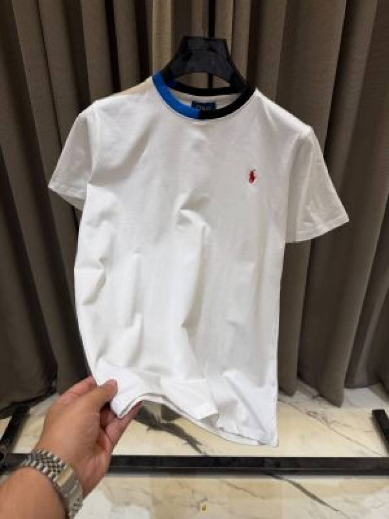 Ralp Lauren Chest Logo Round Neck T-shirt White