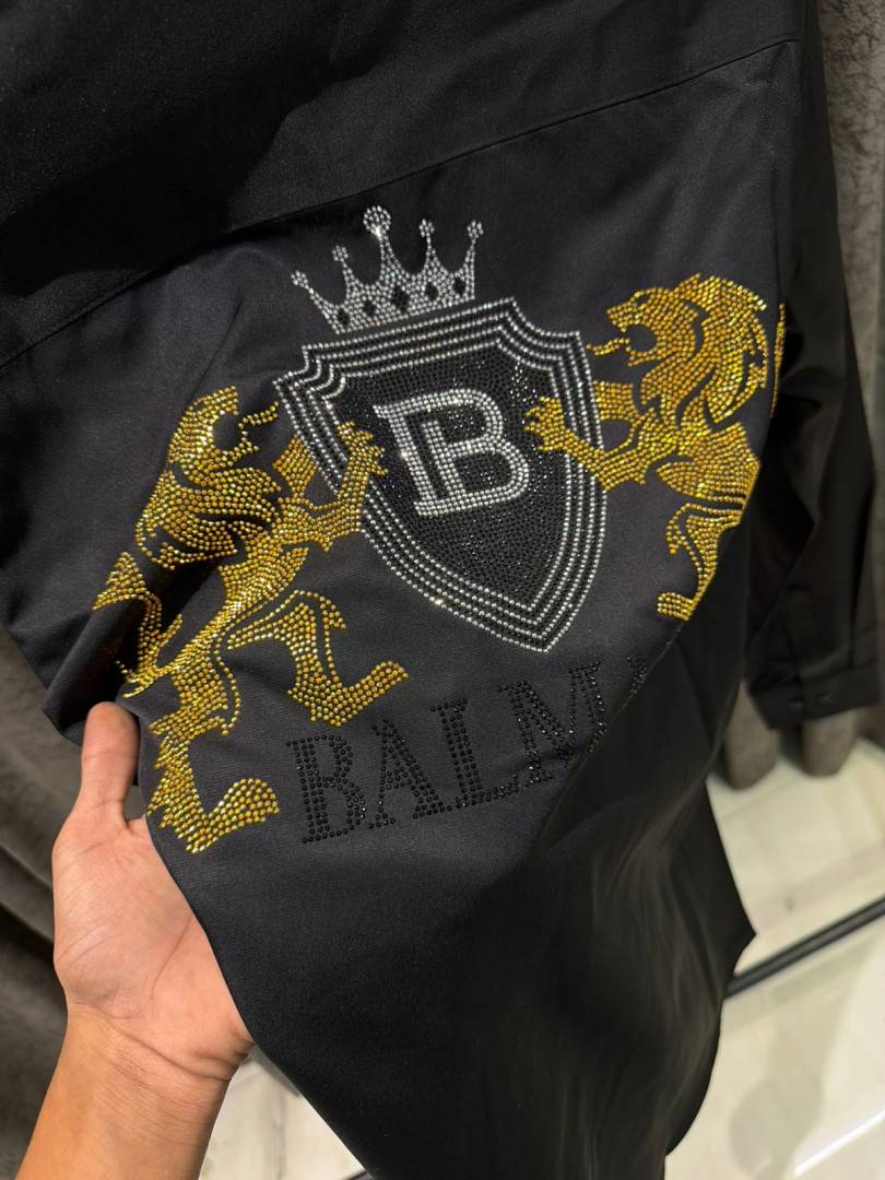 BALMAN IMPORTED STORE ARTICLE DIAMOND CHINA SHIRT GREEN