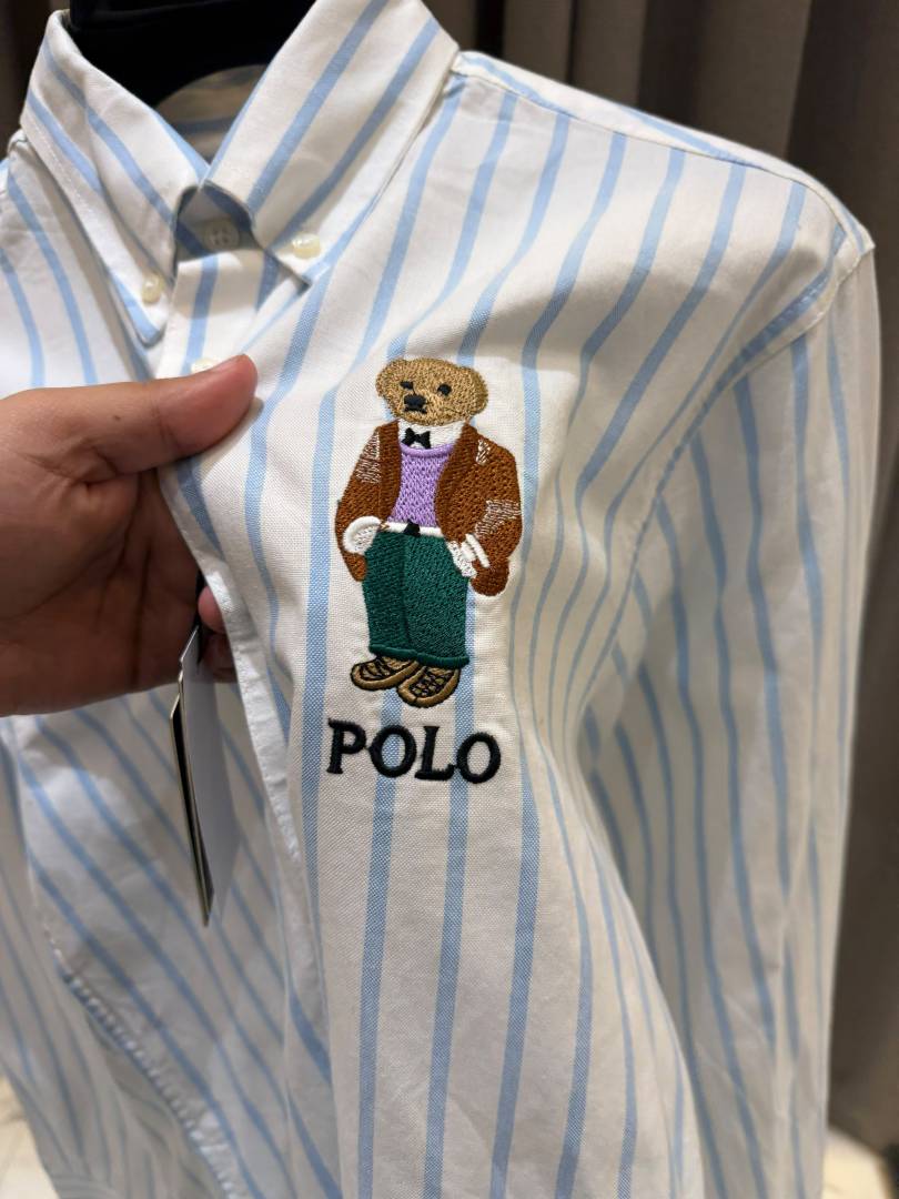 Ralph Lauren Chest Teddy Full Sleeves Shirt Sky