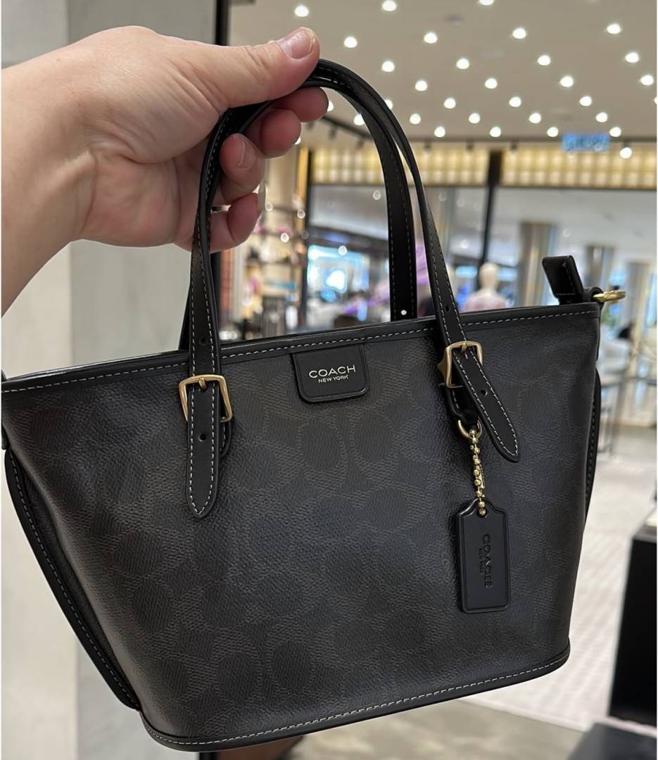 Coacch Taxi 21 Black-Black SmallTote With OriginalBox DustCover