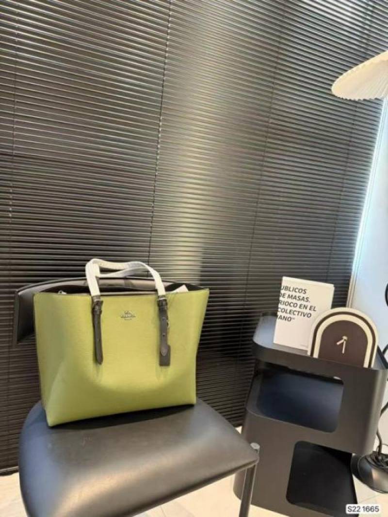 Coaach Mollie Premium Leather Tote Bag With OG Box & Dust Bag (Green - 1200)