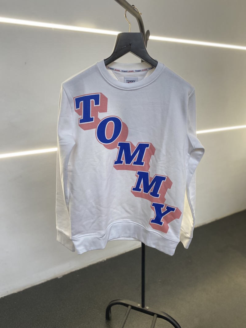 Tommy hilfigar premium embroidery sweatshirt white sale