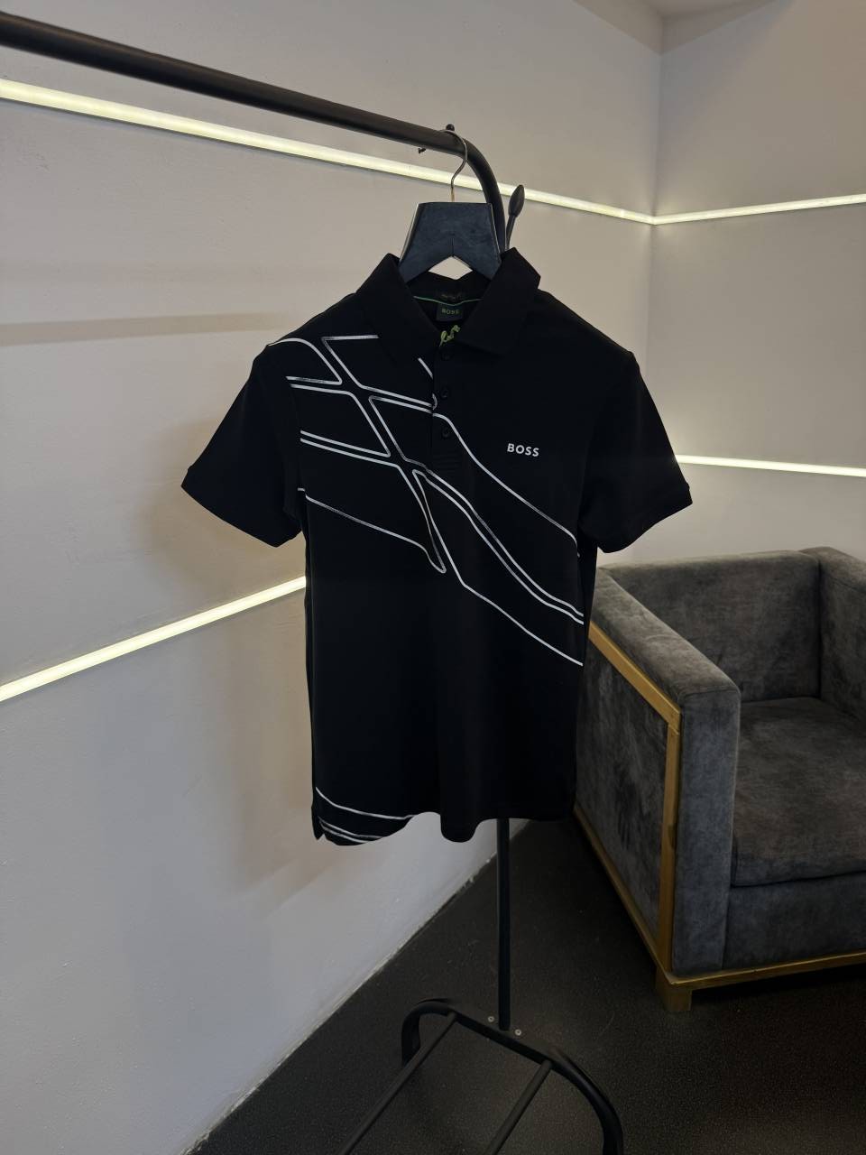 Hugo bos imported polo tshirt black