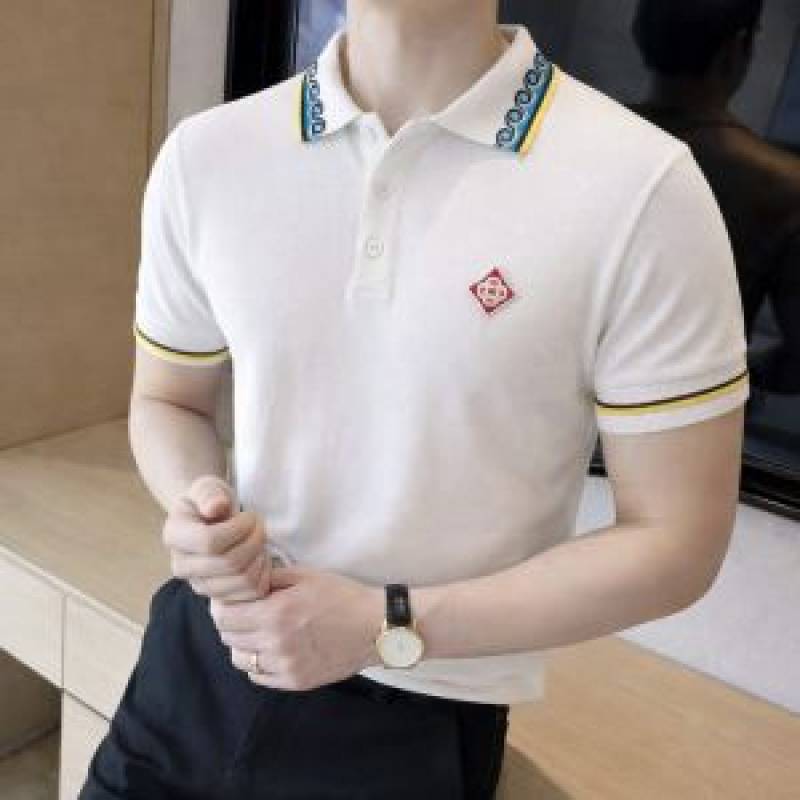 Casablanca_imported polo Tshirt White