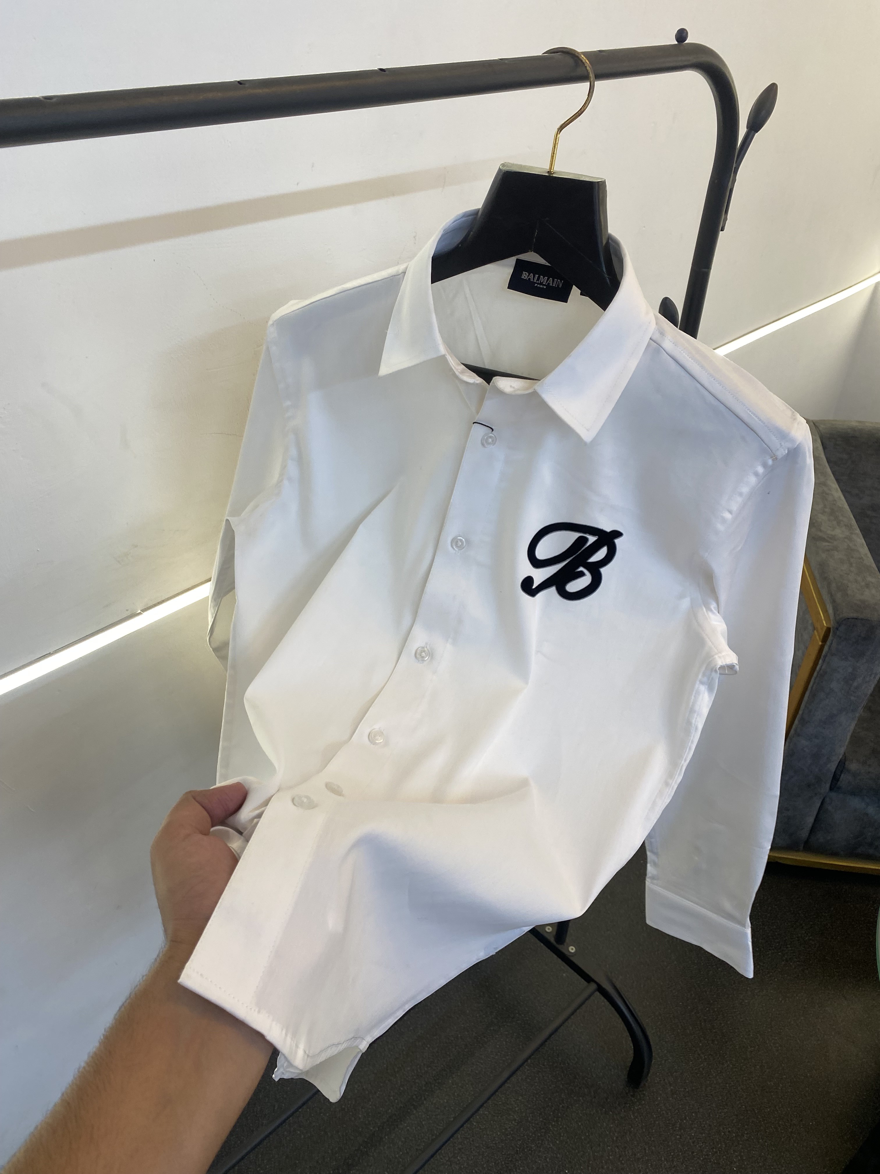 Balman velvet patch front and back logo imported box pack shirt white sale