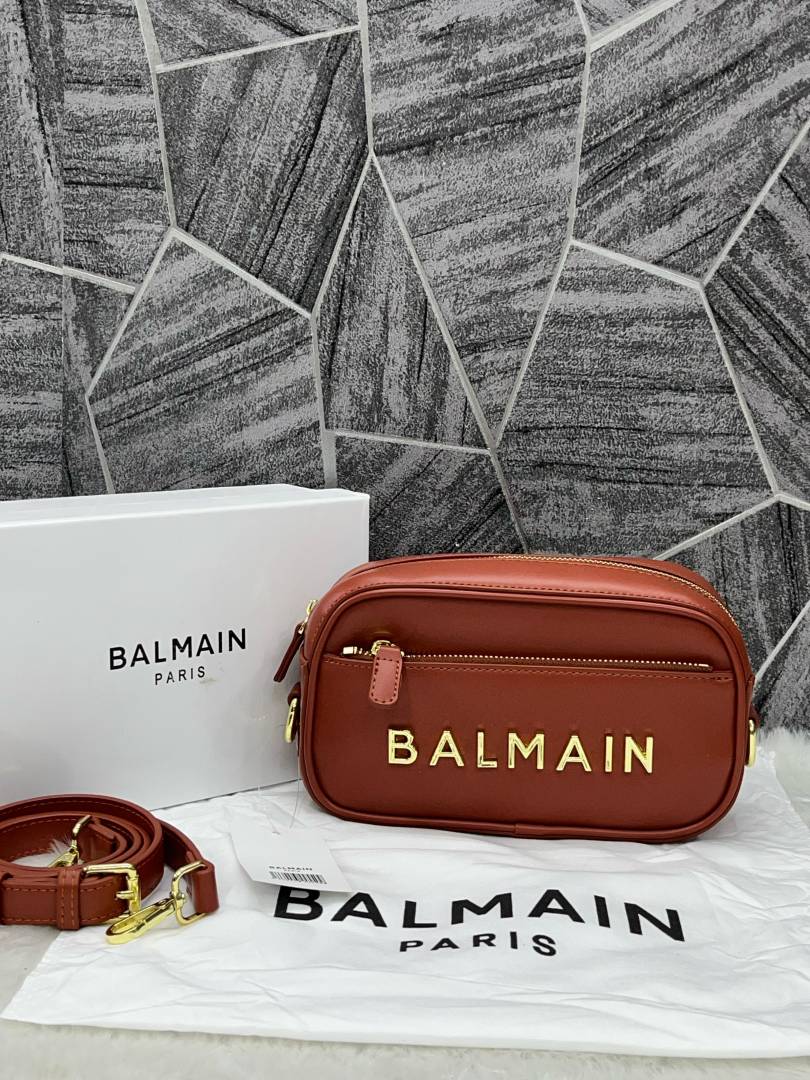 Balman_Red_Monogram_Camera_Crossbody_Bag_Unisex_With_OriginalBox