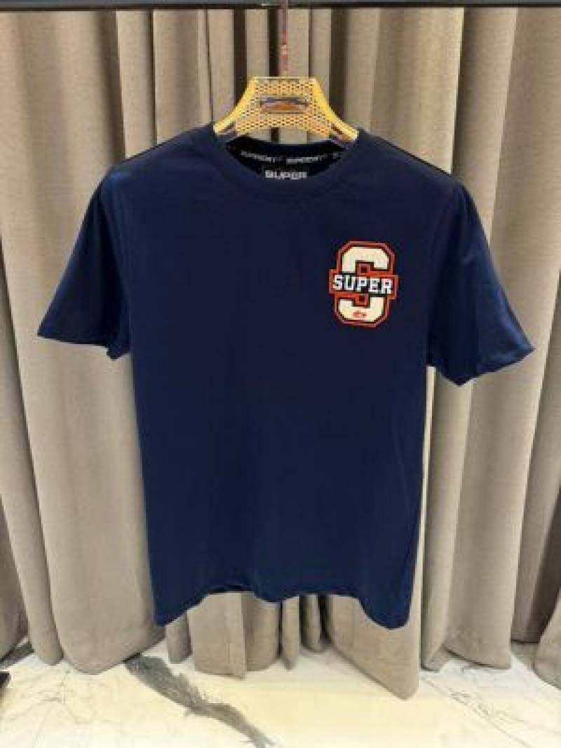 Super Dry Round Neck T-shirt Navy