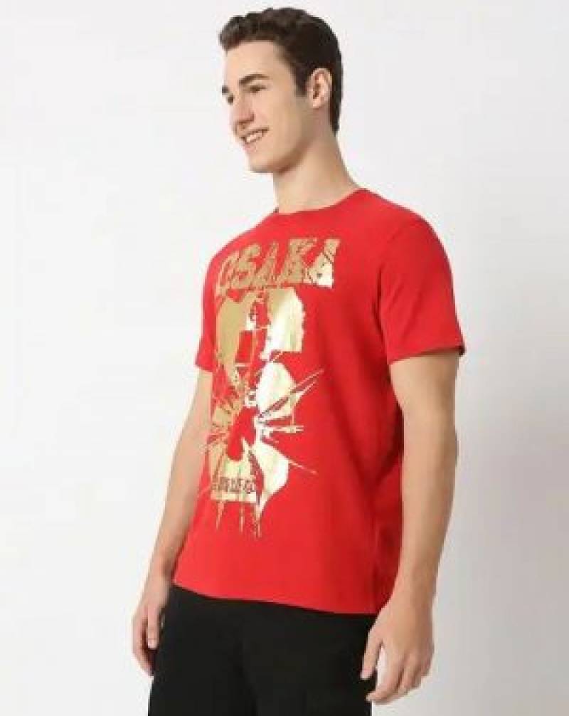 Super Dry Round Neck T-shirt Osaka Red