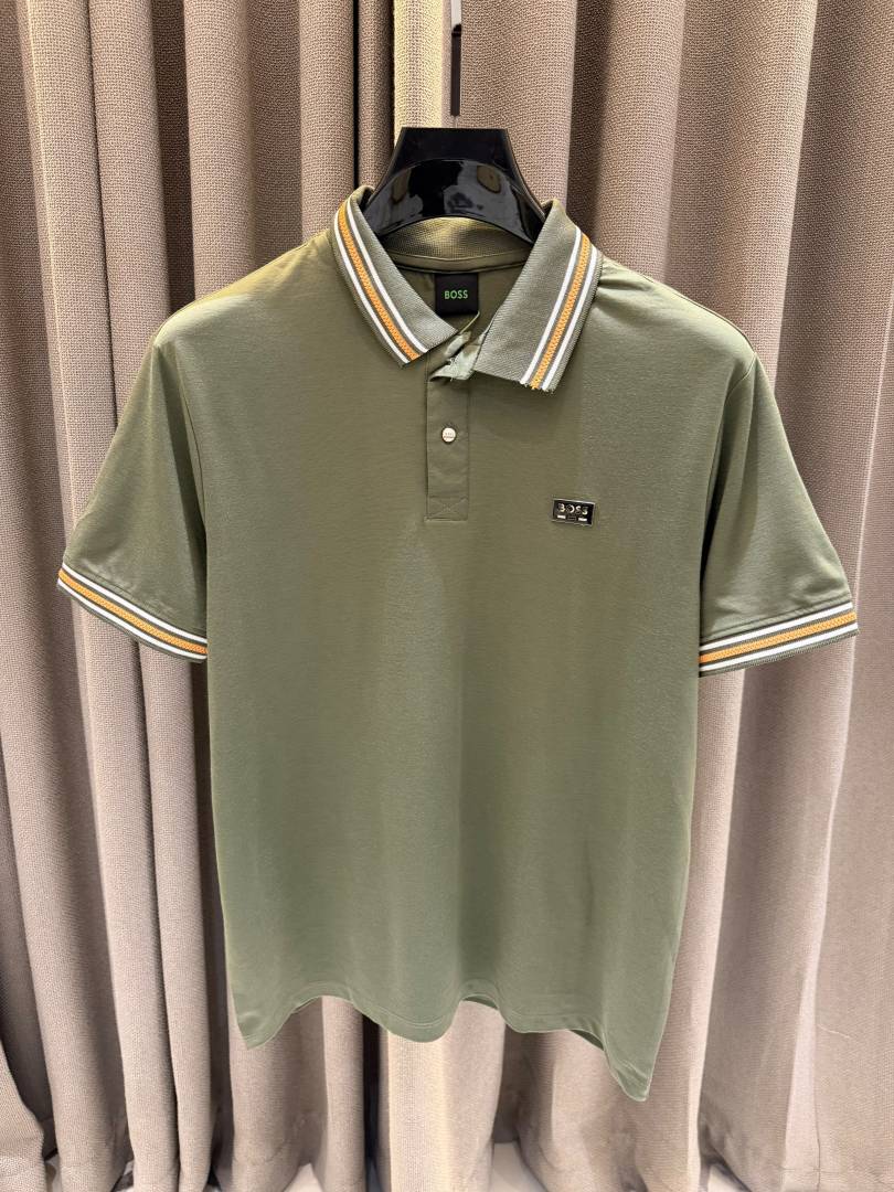Boss Chest Logo Polo T-shirt Olive