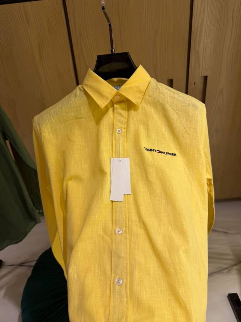 TOM-Y HILFIGER IMPORTED STORE ARTICLE SHIRT LINEN FABRIC