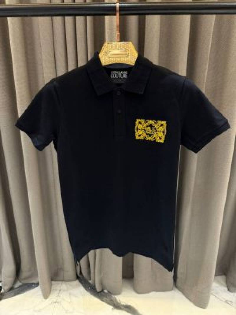Versace_impoted Polo t-shirt Black