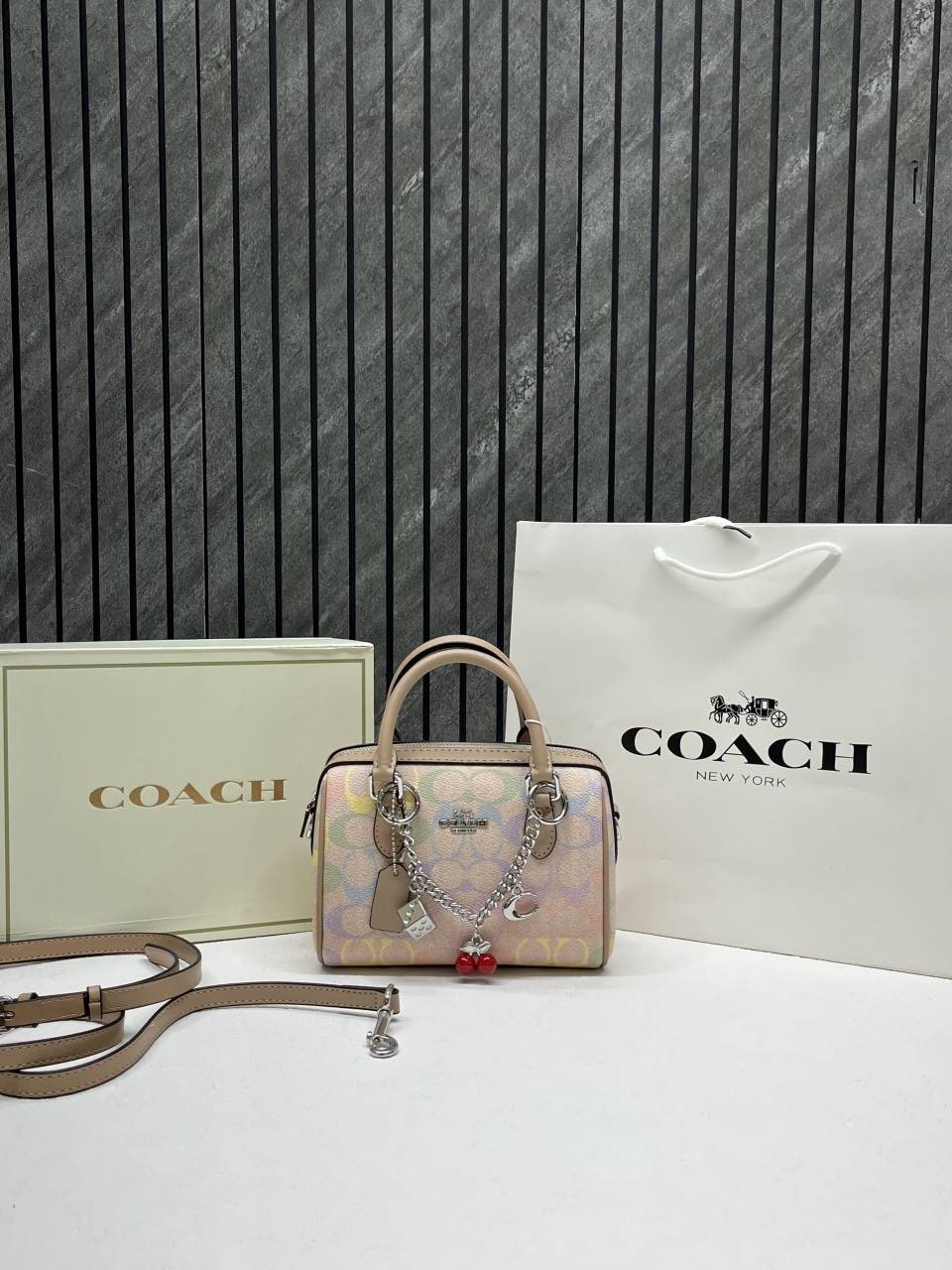 Coach Rowan Mini Multi With Charms OriginalBox DustCover