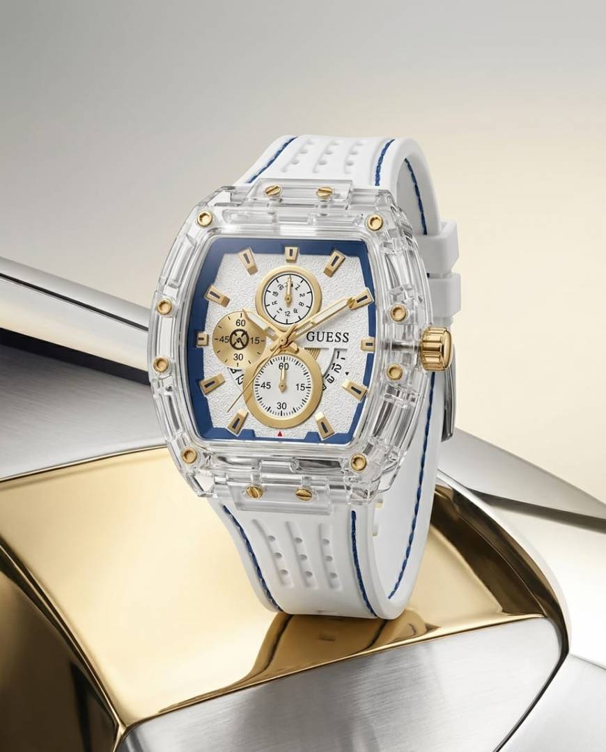 Guess Phoenix gw0499g6 White-Blue-Gold video