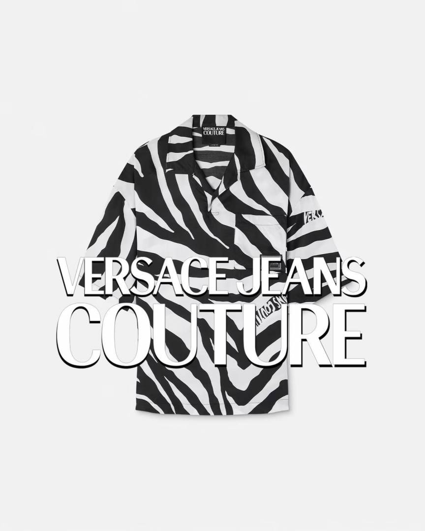 Versace Couture Half Sleeves Shirt Black
