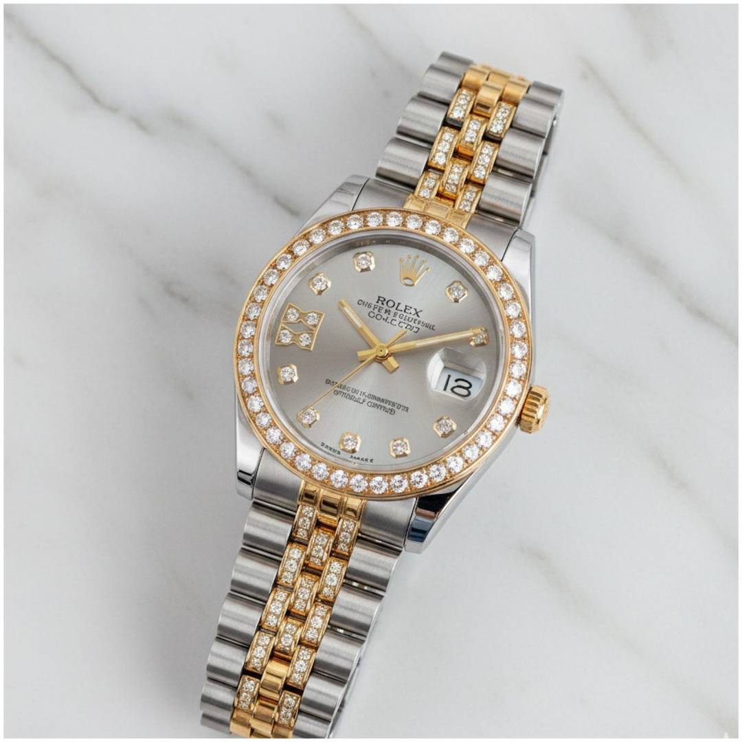 Rolex Oyester Perpetual Date Just 2Ton-Gold-Grey video
