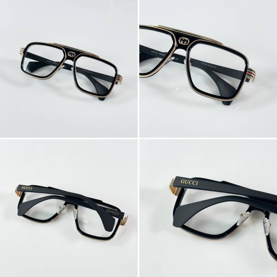 Gucc 1295 Gold Black Frame
