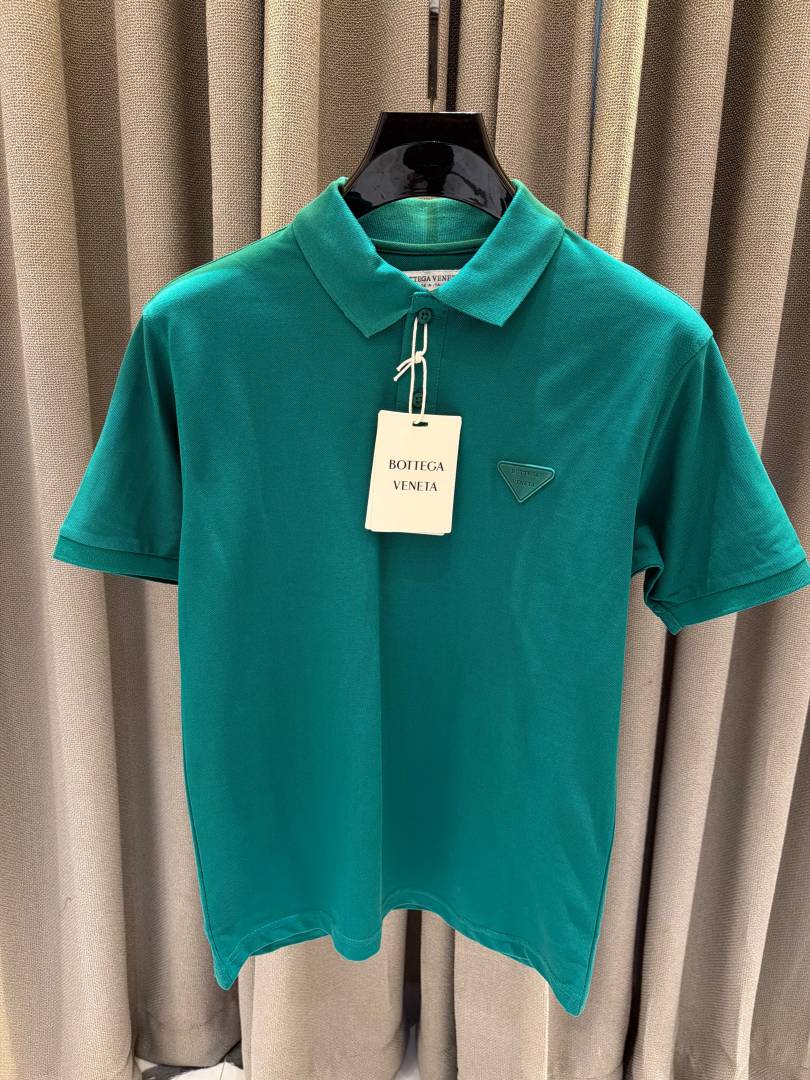 Bottega Veneta Chest Logo Polo T-shirt Green