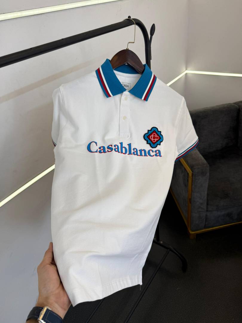 Casablanca imported box pack polo Tshirt White