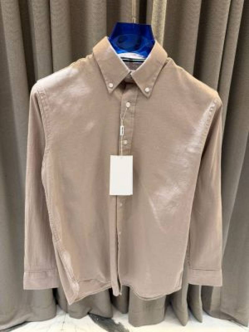 Calvin Kline Chest Logo Full Sleeves Shirt Coffee