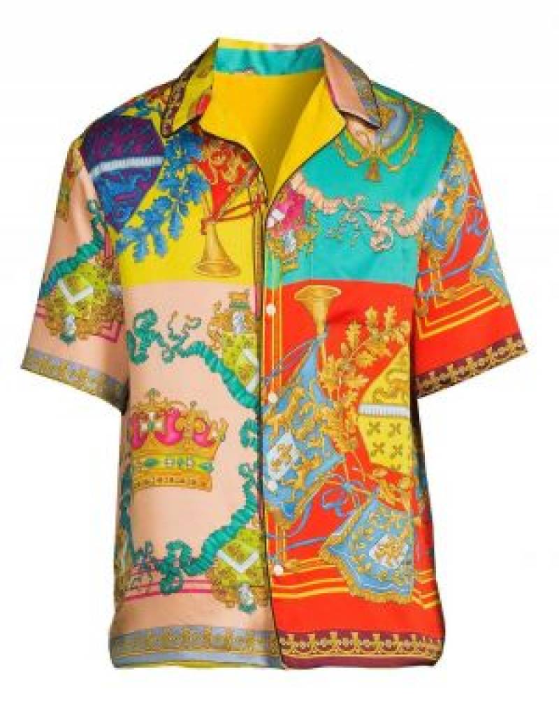 Versac-e IMPORTED STORE ARTICLE PREMIUM PRINTED SHIRTx