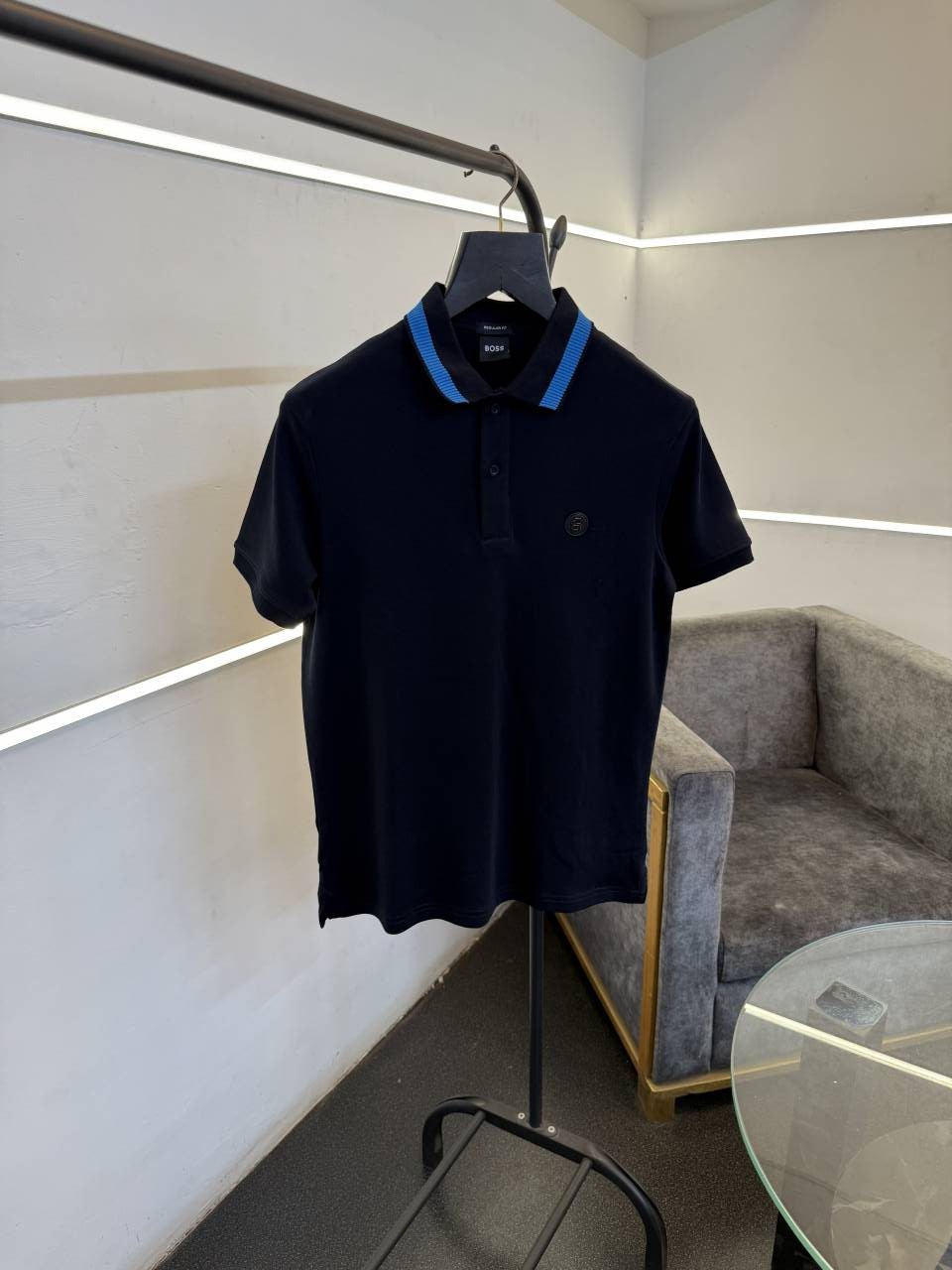 Hugo bos imported polo tshirt navy blue