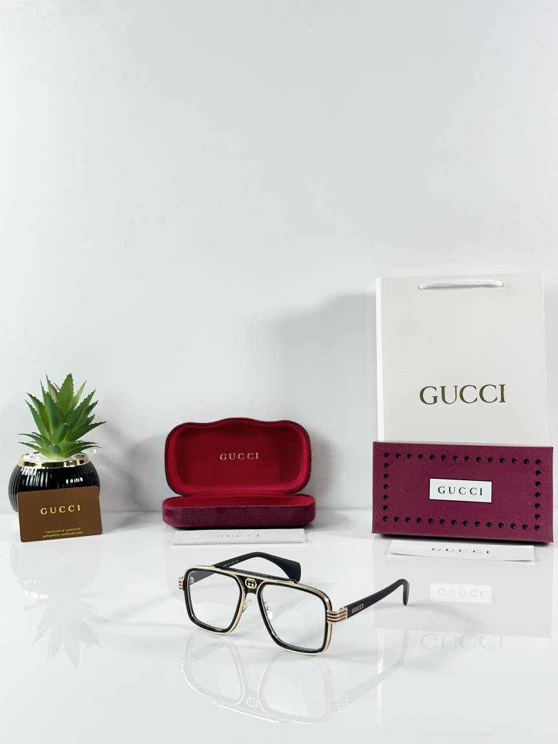 Gucc 1295 Gold Black Frame