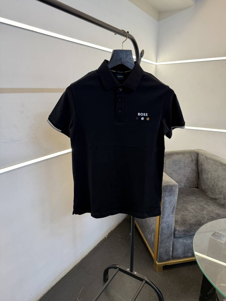 Hugo bos imported polo tshirt black