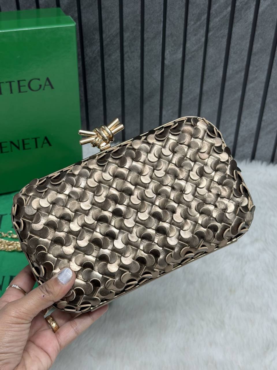 Bottega_Veneta_Coffee_67_Knot_Leather_Clutch_With_OriginalBox_DustCover_Highend
