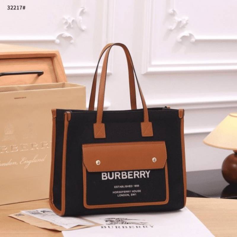 Burbery_Horseferry_London_Tote_Bag_With_Dust_Bag_(Black_Brown-985)