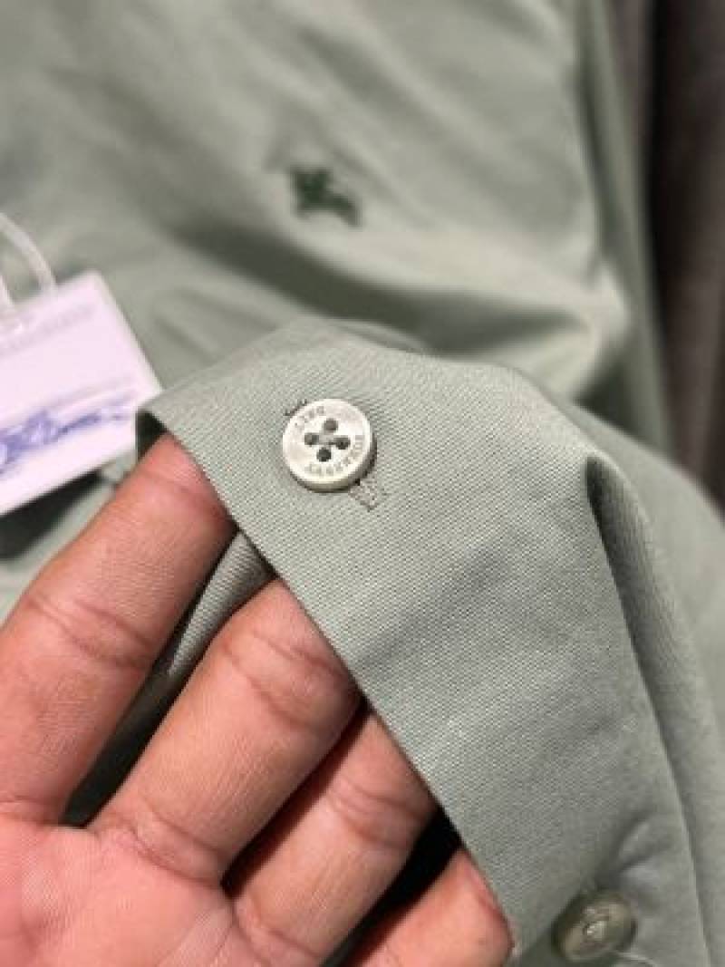 BURBERY IMPORTED STORE ARTICLE SHIRT LIGHT GREEN
