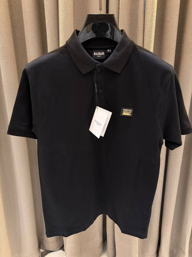 Balman Chest Logo Polo T-shirt Black