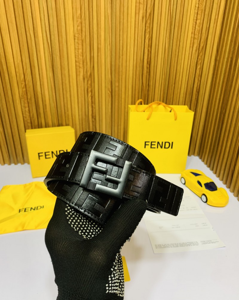 21 FENDY FULL BLACK PRINTED PREMIUM QUALITY BELT FULL KIT