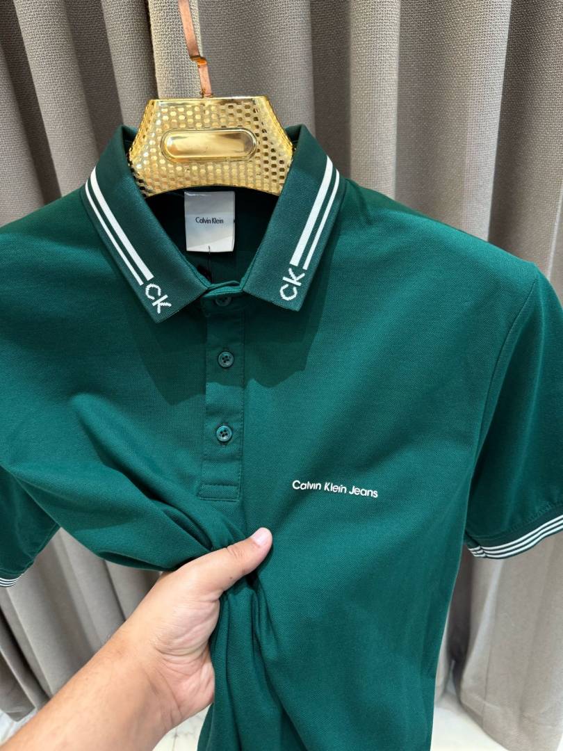 Calvin Kline Chest Logo Polo T-shirt Green