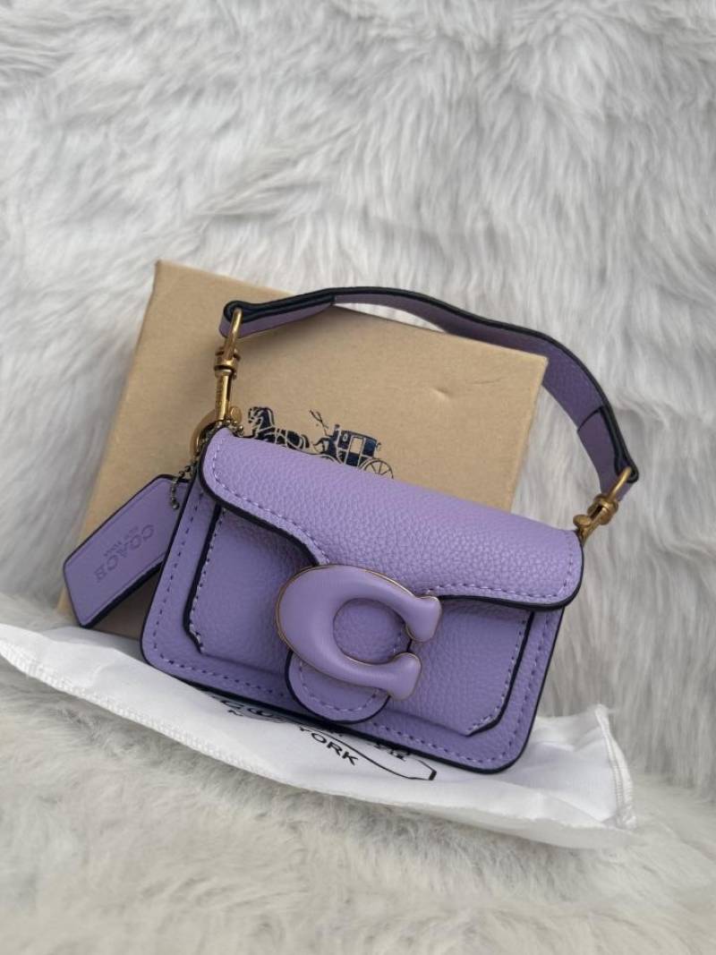 Coach Tabby 12 Purple Mini With Original Box LongSling SmallBelt DustCover PremiumPacking