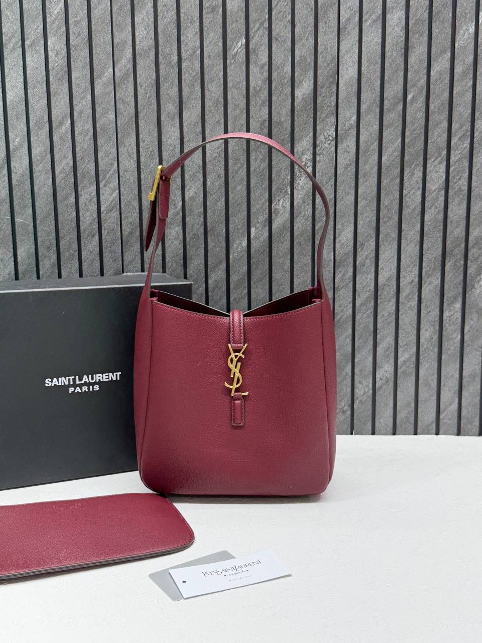 Ysl Saint Laurent Le 5 A 7 Hobo Shoulder Bag With Original Box & Dust Cover